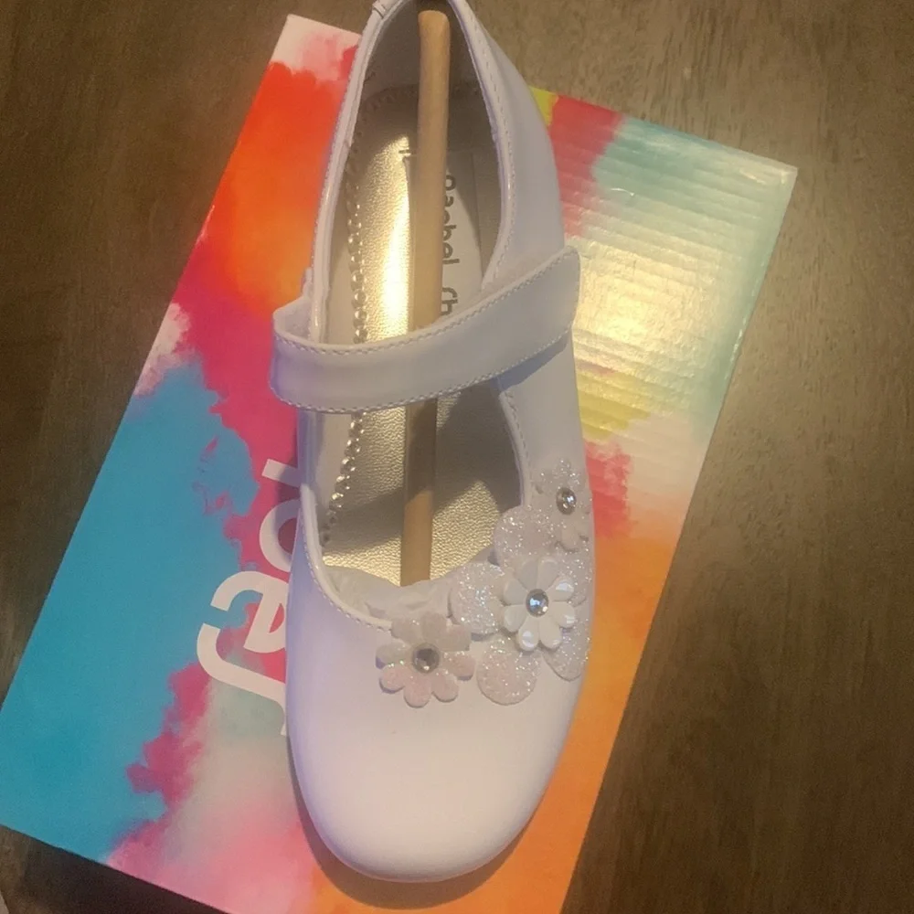 Rachel Shoes Lil Vanna toddlers GirlsMary Jane Shoes white patent F